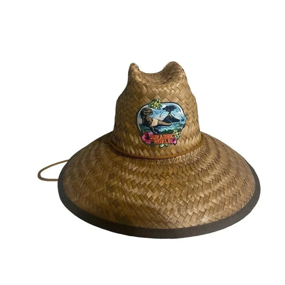Jurassic World Straw Safari Sun Hat Draw Cord Adult OSFM 100% Straw Comfort Band main image 7